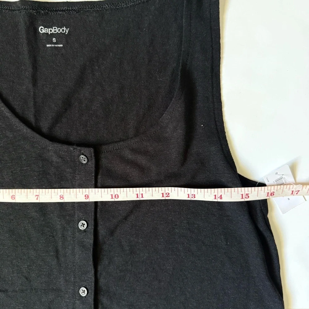 GapBody Linen-Blend Loungewear Tank & Shorts Set Black Small NWT - Picture 4 of 5